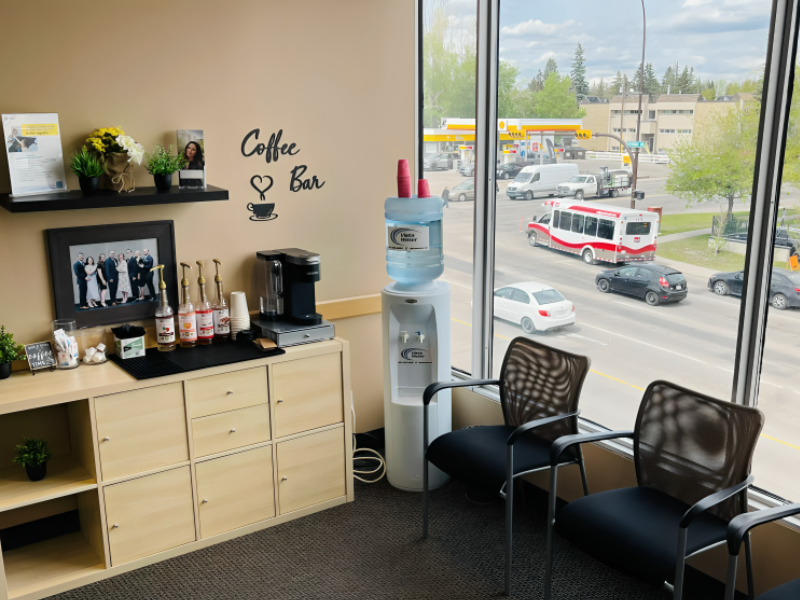 coffee area at our clinic