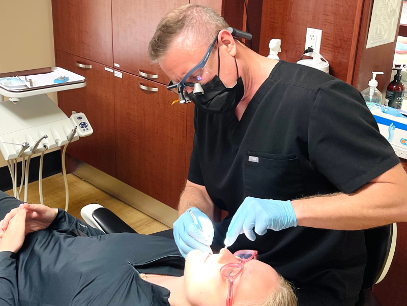 dentist doing treatment
